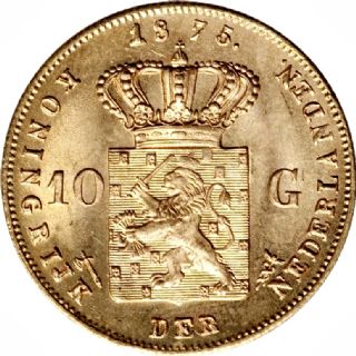 10 Gulden olandese Willem III 1875